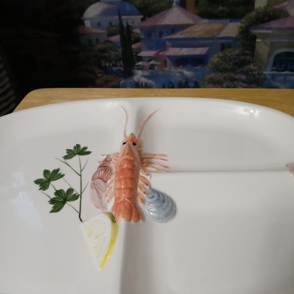 Rare Lord&Taylor Platter Oval Japanese Vintage Seafood Serving Porcelain Platter - Picture 9 of 16